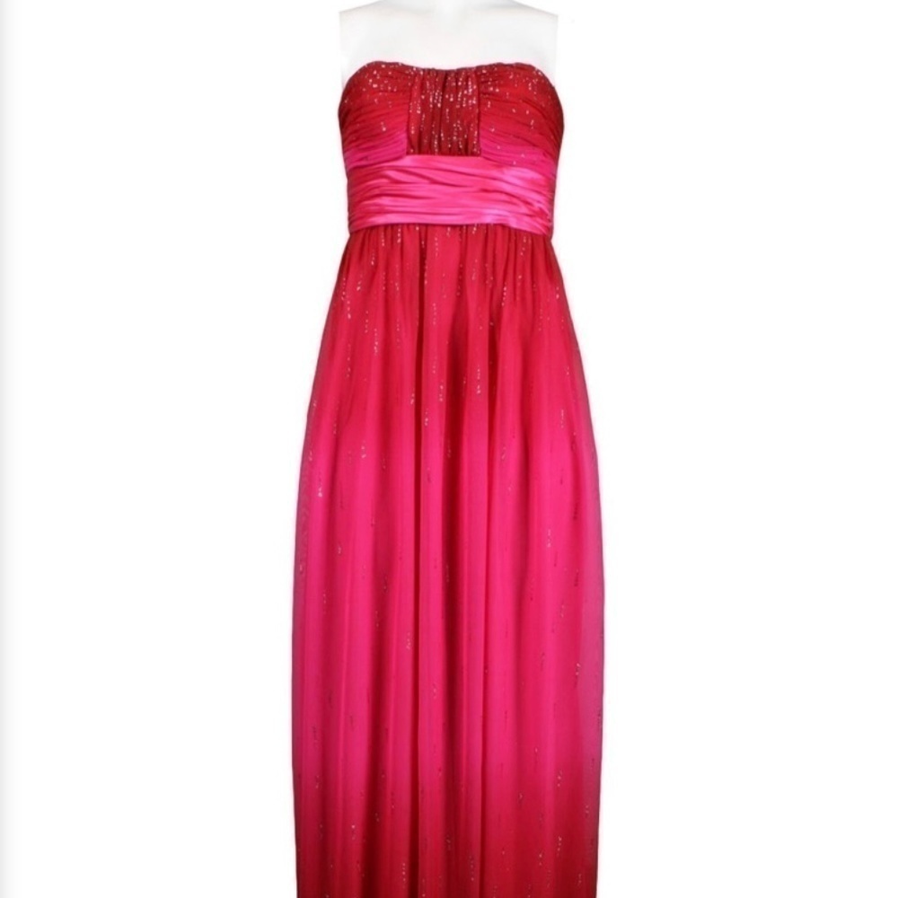 Hailey by Adrianna Papell Pink Ombré Glitter Formal/Evening/Prom Dress - EUC - Picture 10 of 10